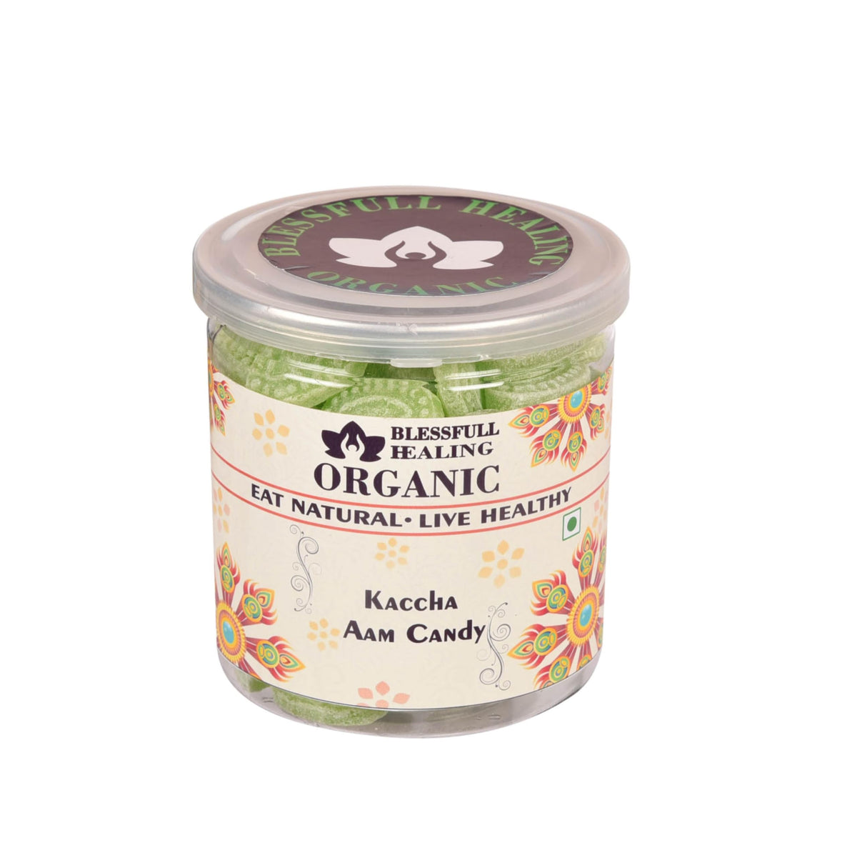 Blessfull Healing Organic Kaccha Aam Candy 400 Gram Airtight Container