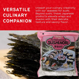 "Shirakiku Sushi Nori Seaweed - Japanese Sushi Nori Roasted Seaweed Sheets for Sushi Rolls | Perfect for Soups, Tofu, and Salads | Pack of 1 Contains