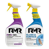 RMR Defend & Detail Duo - RMR-141 EPA Registered Mold & Mildew Spray + Glass & Surface Cleaner/Repellent, 2-Step Clean & Protect System for Glass