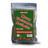 Merry Christmas Asshole Spicy Trail Mix - Holiday Food Gifts for Adults - Premium Trail Mix, Funny Stocking Stuffer, Made in the USA
