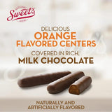 Sweet Candy Company Milk Chocolate Fruit Flavored Sticks - Gourmet Chocolate Covered Sticks, Orange and Raspberry, Gift Idea for Holidays, Gluten
