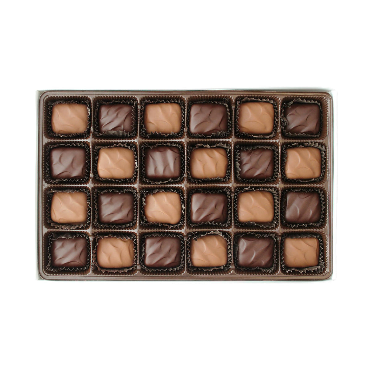 Vermont Nut Free Chocolates Boxed Chocolate Caramels (Assorted Chocolate) 24-Piece, Nut-Free, Egg-Free, Kosher