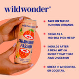 Wild Wonder Organic Strawberry Passion Probiotic Sparkling Drink, 12 FZ