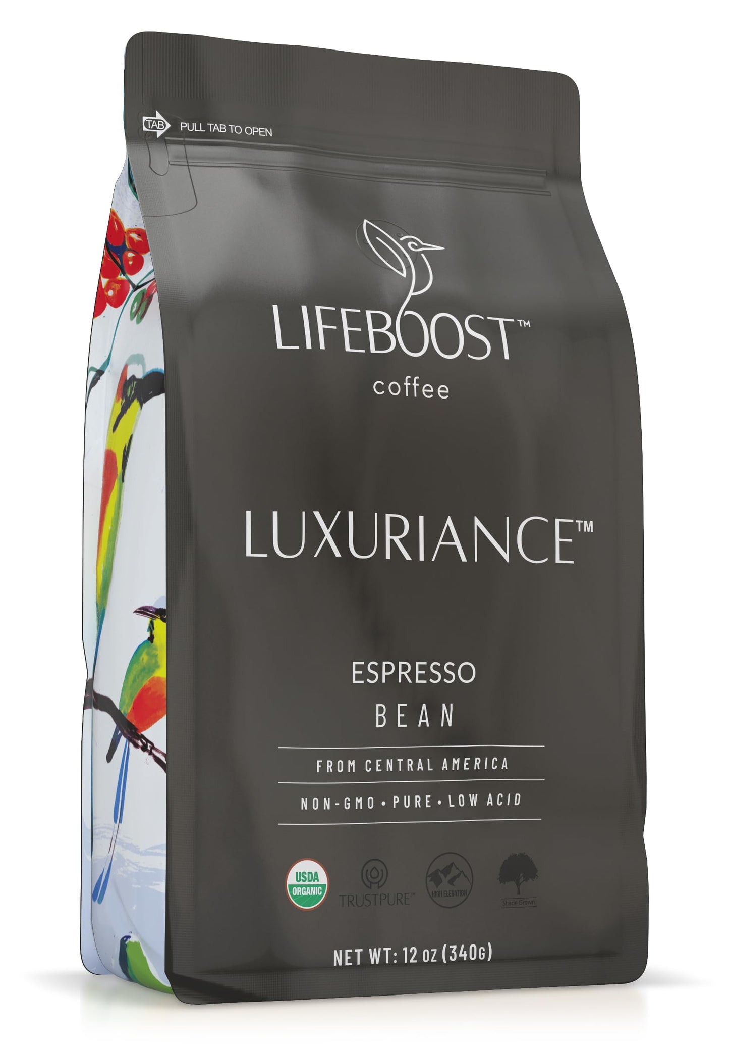 Lifeboost Organic Espresso Whole Bean Coffee - Low Acid Espresso Coffee, Non-GMO, USDA Organic, Single Origin, Third-Party Tested for Mycotoxins