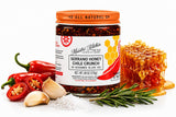 Maestro Kitchen Serrano Honey Chile Crunch - Medium Heat Sweet & Spicy Chili Crisp with Olive Oil, Garlic & Rosemary - Crunchy Mexican Chili Oil