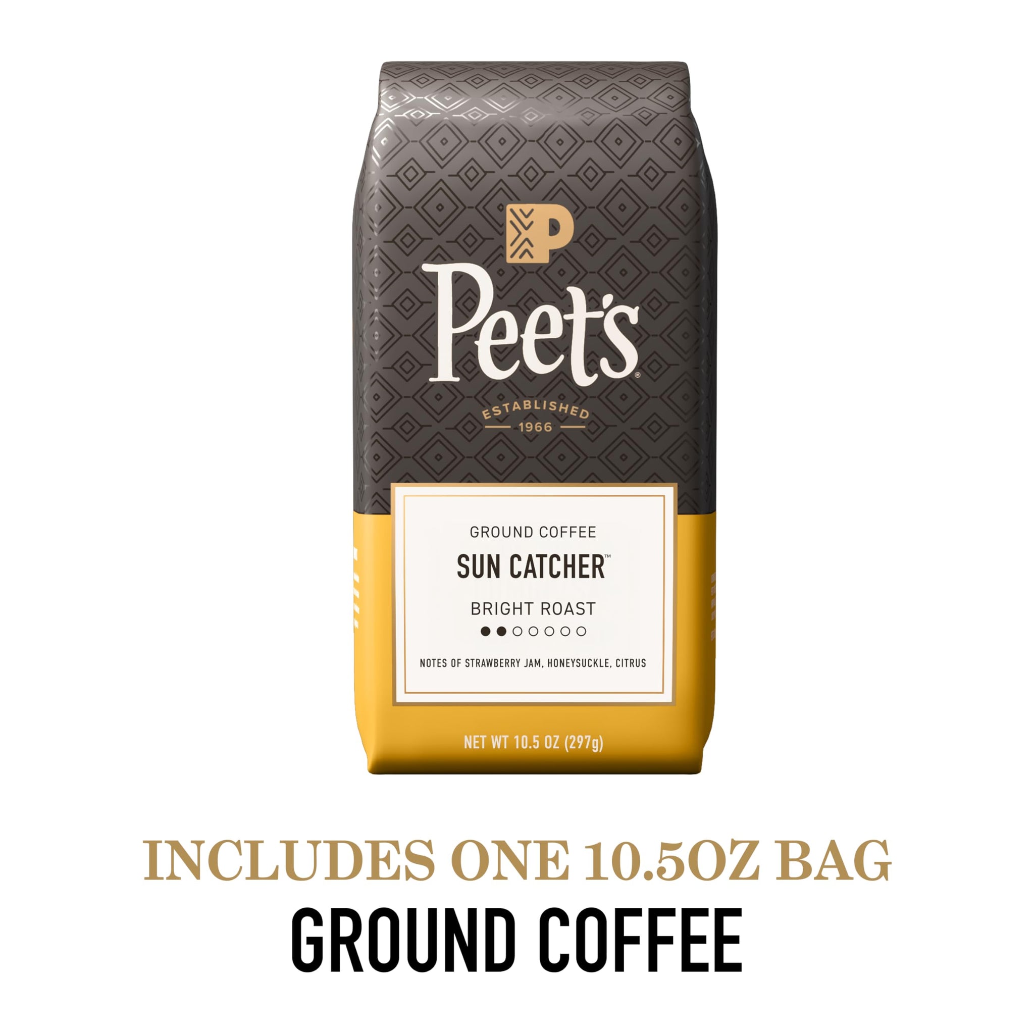 Peet's Coffee, Light Roast Ground Coffee, 100% Arabica Coffee - Sun Catcher Blend 10.5 Ounce Bag