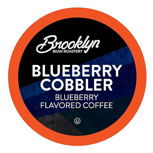 Brooklyn Beans Blueberry Cobbler Coffee Pods, Flavored Gourmet Pack, 40 Count - Compatible with Keurig 2.0 K Cup Brewers - Premium Quality, Rich