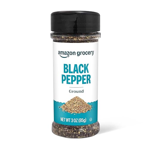 Amazon Grocery, Ground Black Pepper, 3 Oz