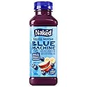 Naked Boosted Smoothie Blue Machine, 15.2 fl oz Bottle - Real Fruit Juice Smoothie with Fiber, Excellent Source of Vitamin C and Vitamin E for Immune