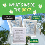Ecoegg Laundry Egg Refill Pellets, 50 Loads, Fresh Linen, Sensitive Skin Laundry Detergent