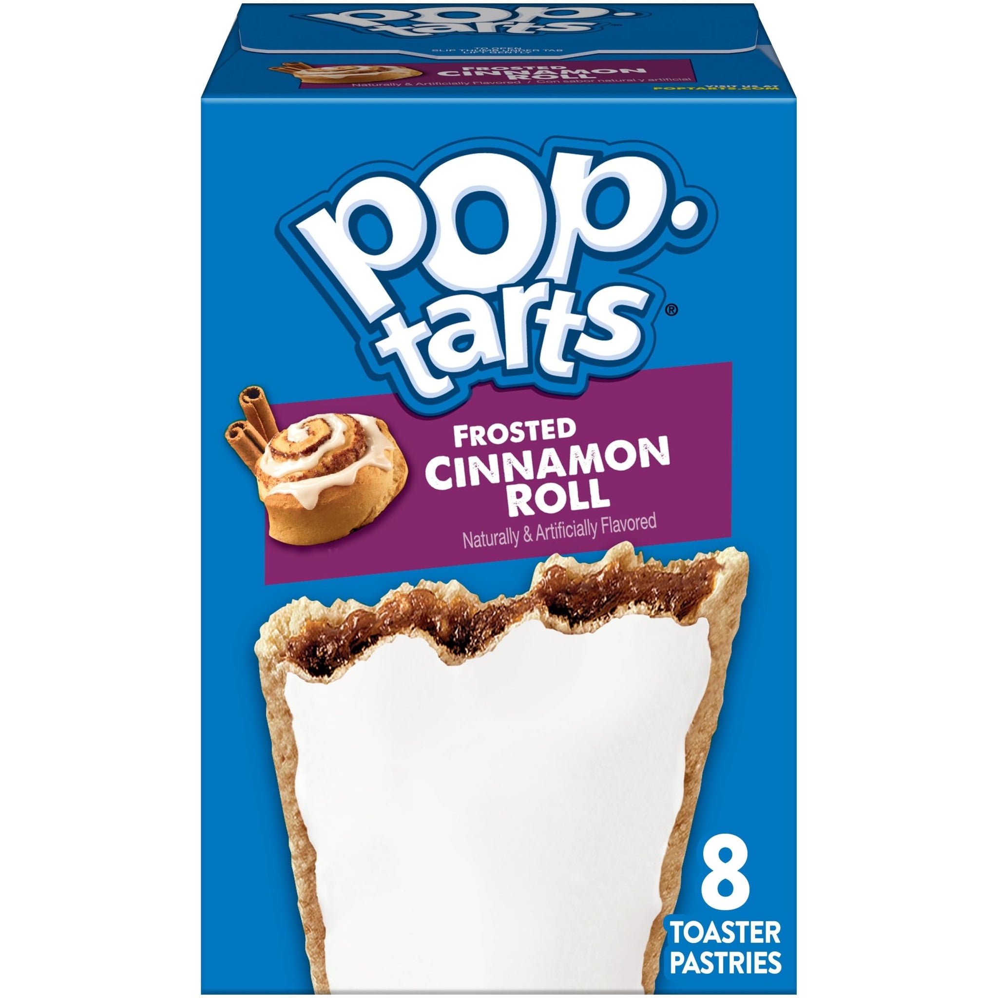 Pop-Tarts Toaster Pastries, Breakfast Foods, Kids Snacks, Frosted Cinnamon Roll (8 Pop-Tarts)