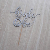 AMINJIE Bride to Be Cake Topper for Bridal Shower / Wedding Shower / Engagement / Bachelorette / Hen Party Decorations, Double Sided Silver Glitter