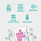 Angie's BOOMCHICKAPOP White Cheddar Popcorn, 4.5 Ounce Bag, Pack of 12