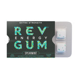 Rev Gum Caffeine Energy Gum | Extra Strength 100mg of Caffeine per Gem | Spearmint Sugar Free Caffeine Gum - Low Calorie Chews to Help You Stay Alert