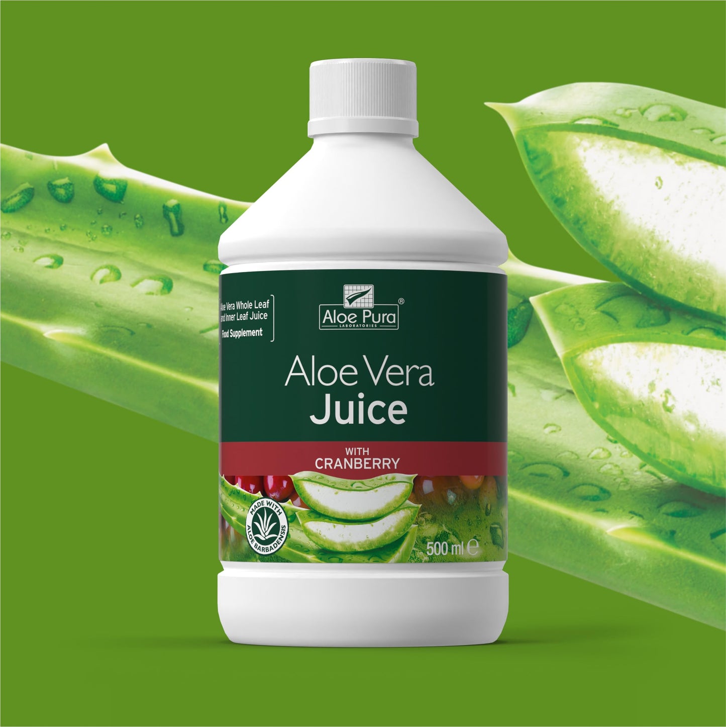 Aloe Pura Cranberry Aloe Vera Juice, 500 ML