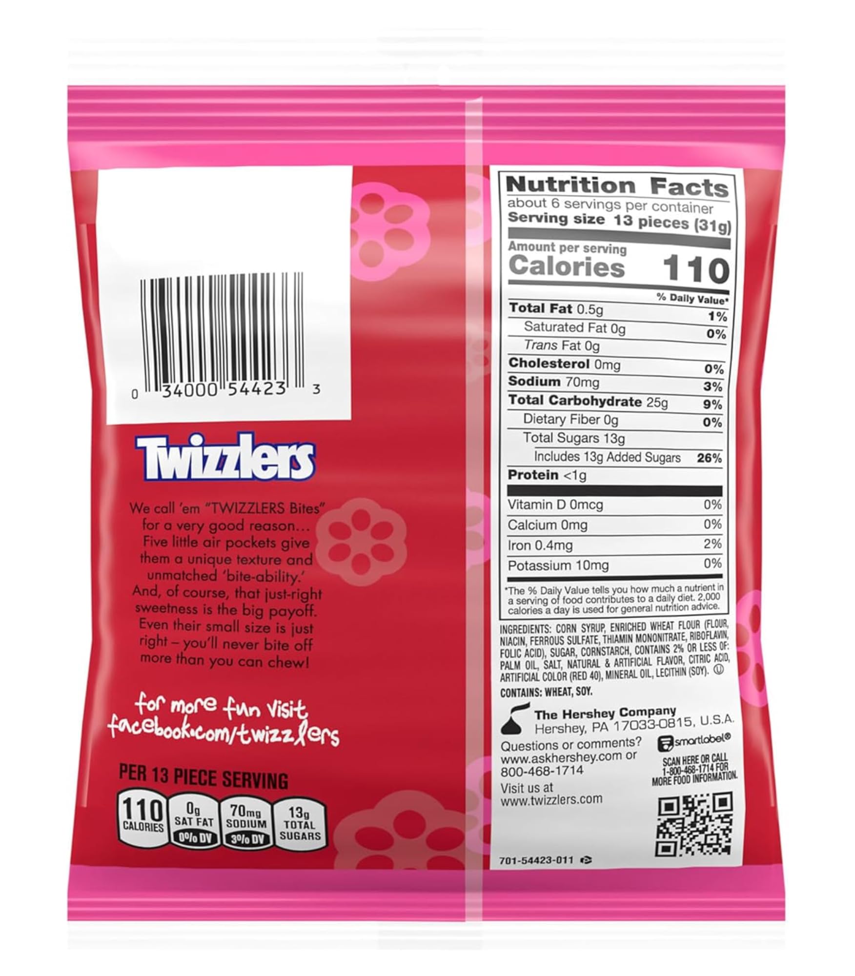 Twizzlers Cherry Bites - Pack of 3 - Delicious Timeless Classic Treats - Perfect for Sharing or Snacking on the go - Stock the Pantry Today