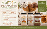 Chocolate Waffle Cone Mix | Homemade Waffle Cones, Waffle Bowls & Dessert Shells | Easy Just-Add-Water Recipe | 5 lb Bulk Container | Dasher’s Spice & Beans