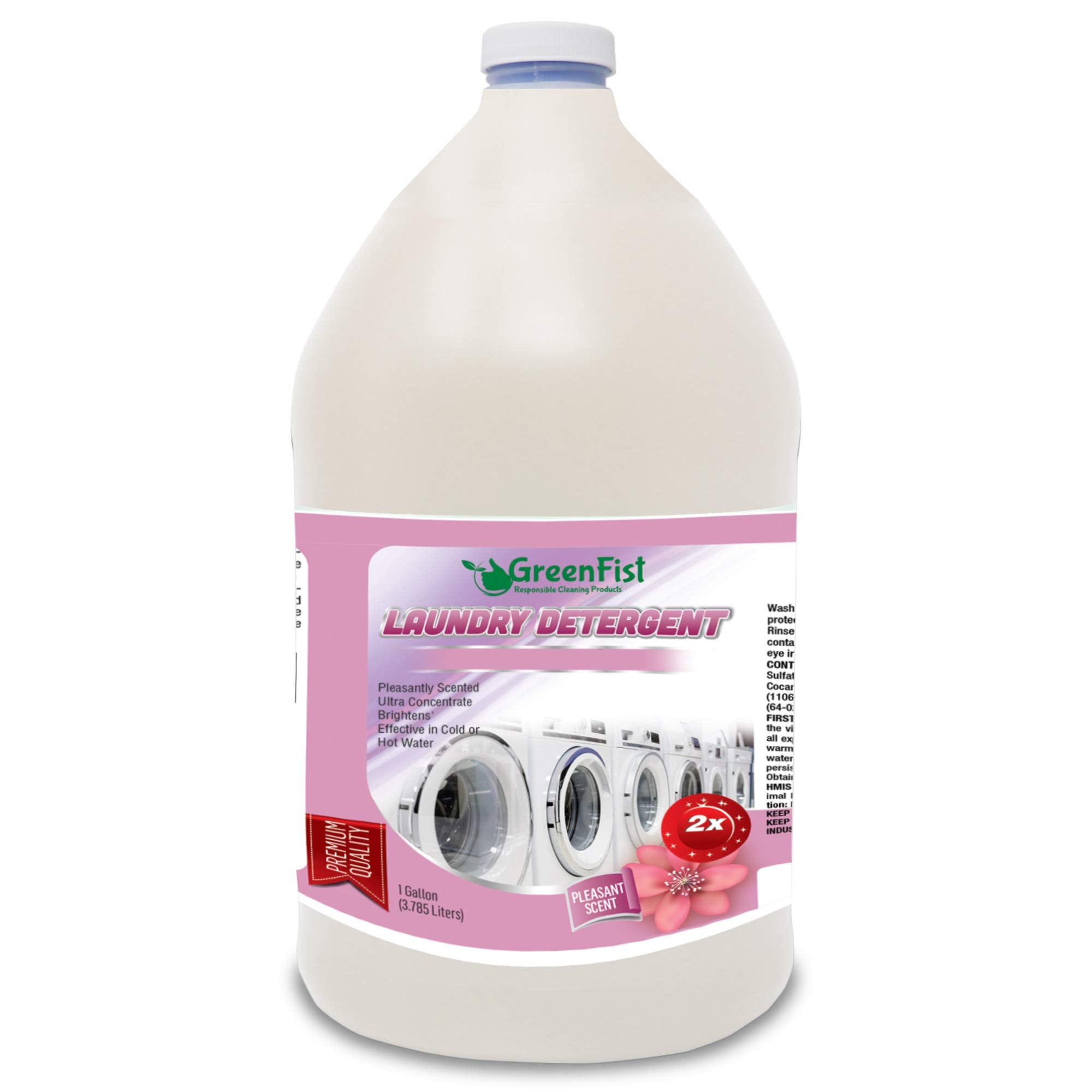 GreenFist Liquid Laundry Detergent Washing [ 80 Loads ] Fresh Pleasant Scent, 128 Ounce (1 Gallon)