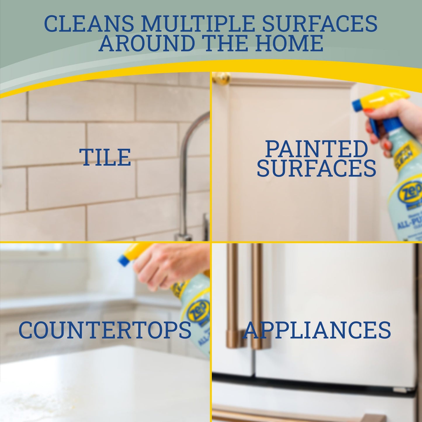 Zep Home Pro Heavy-Duty All-Purpose Cleaner - 32 oz (Pack of 1) R61506 - Removes tough grime from multiple indoor surfaces like counters & floors