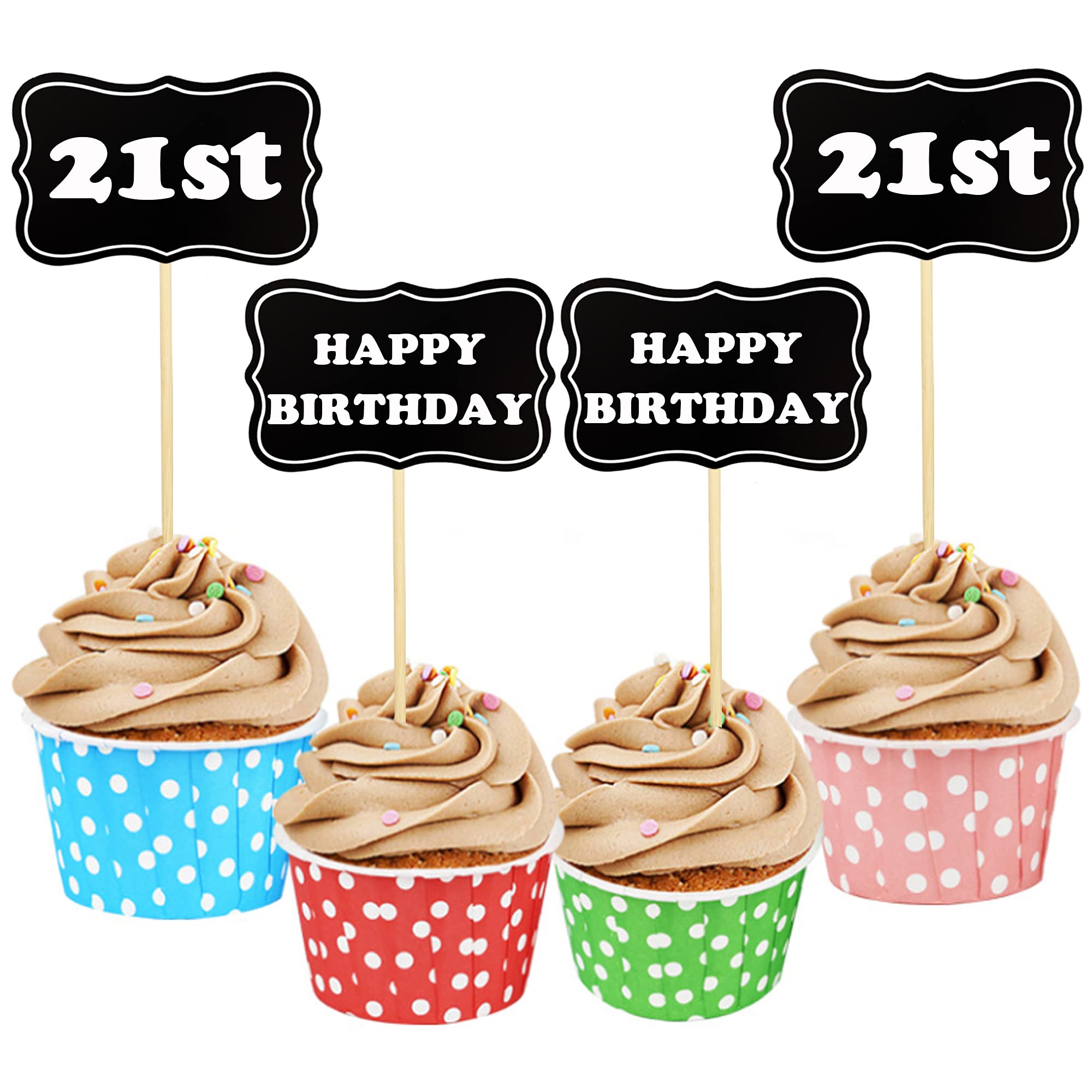 56 PCS Black Chalkboard Picks Chalkboard Sign Food Toppers Cheese Markers Cake Cupcake Topper for Birthday Party Wedding Gender Reveal Baby Shower