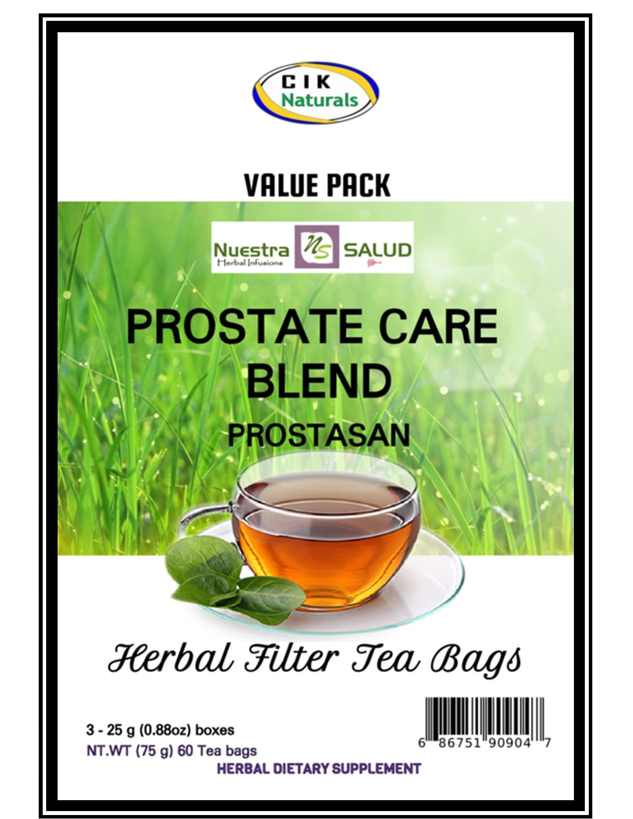 Prostate Herbal blend - Prostasan Filter Tea Bags (60 Tea bags) Value pack