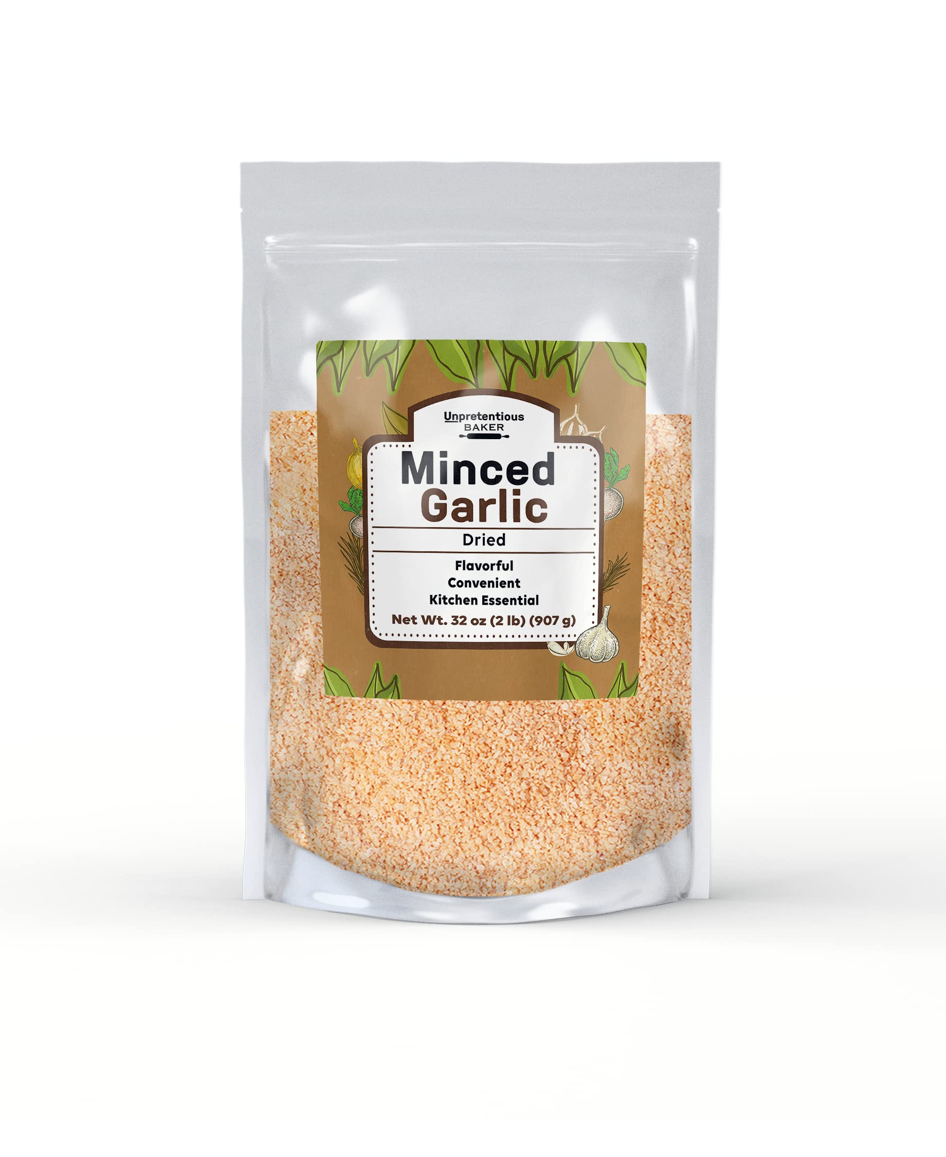 Unpretentious Minced Dried Garlic, 2 lb, Kitchen Essential, Versatile Seasoning