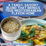 Taste of Greece | Gourmet Seasoning | Authentic Artisanal Spice Blend | Non GMO, All Natural | Handmade in Small Batches in USA | Sustainably Sourced