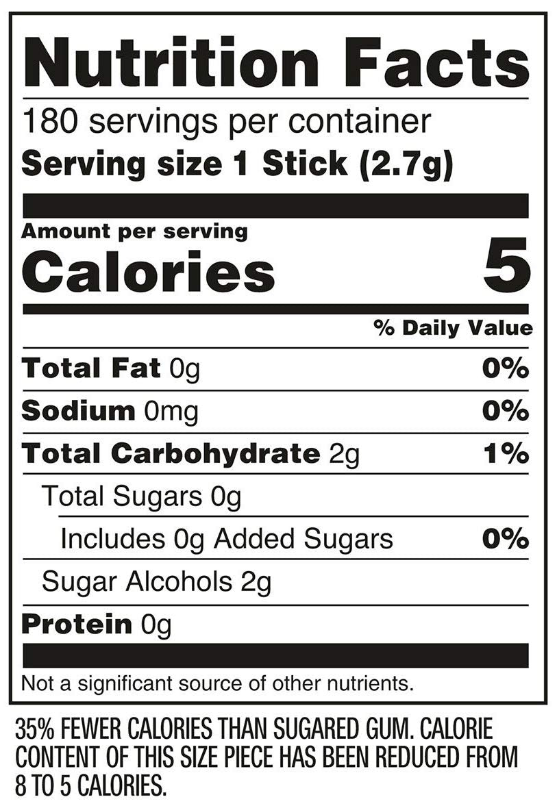 Bulk Pack Chewing Gum (Extra Peppermint, 180 pieces)