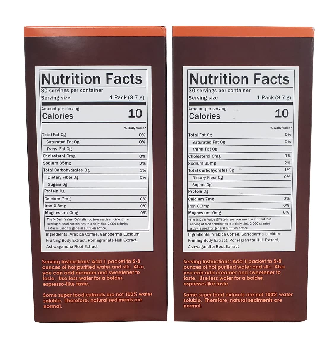 Nuvia Cafe Healthy Gourmet Instant Coffee 30 - Packets of 2, 0.1305 Ounce