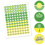 You Got Served - Tennis Party Favors - Round Candy Stickers - 108pc