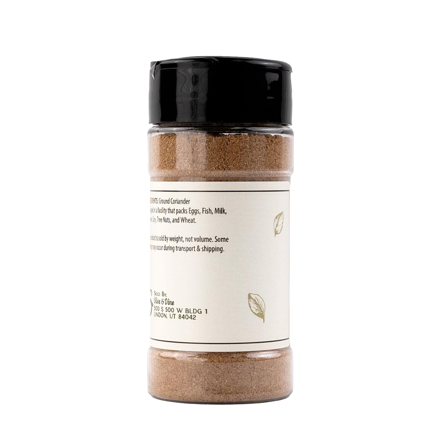 Olive & Vine Coriander Seed Powder, Earthy Flavor, For Curries & Marinades, Rich Tradition, Authentic Taste, For Global Recipes (2 Ounce)