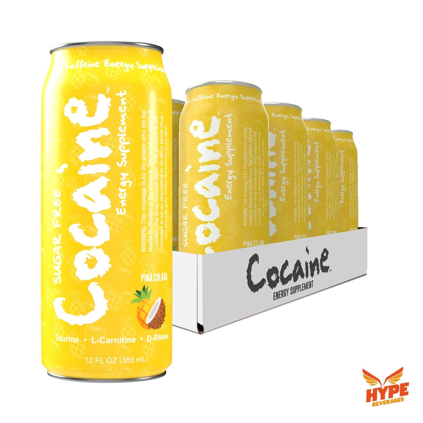 Hype Beverages Official Pre Workout Energy Drink - Sugar Free, Healthy 280mg Caffeine Boost, L-Carnitine, Taurine, Vitamins C, B6, B12, Antioxidants