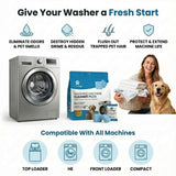 FURME Washing Machine Cleaner Tablets for Pet Owners - 24 Pack Deep Cleaning Descaler for HE Front & Top Load Washers - Removes Pet Hair Odor, Residue