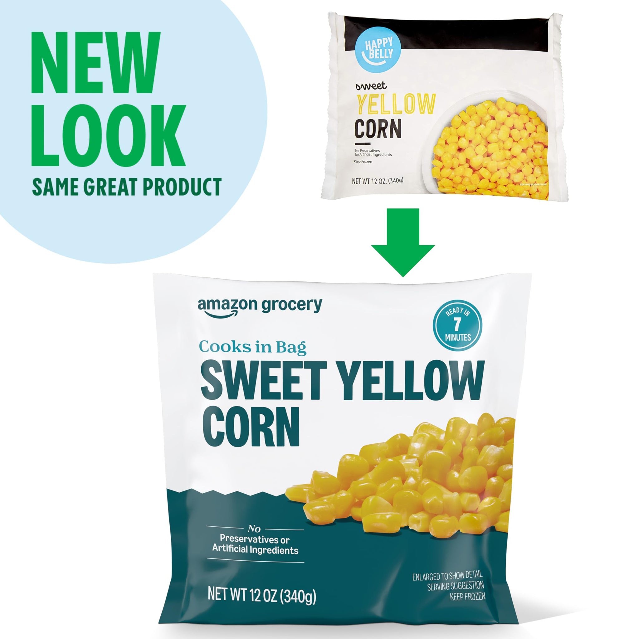 Amazon Grocery, Sweet Yellow Corn, 12 Oz, Frozen