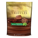 Utah Truffles Mint Chocolate Truffles, Individually Wrapped Milk Chocolate Mint Truffles, Bite-Sized Creamy Center, 16 oz Resealable Bag (Pack of 1)