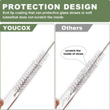 Straw Cleaner Brush for Stanley, 4Pcs Reusable Extra Long Straw Cleaning Brush for 14oz 20oz 30oz 40oz Stanley Mug, Cleaning Brush for All Plastic
