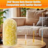 Swilsweep 30 Count 360° Heavy Duty Duster Refills, Compatible with Swiffer Duster, Larger Size Disposable Electrostatic Microfiber Dusters, 4X Thick