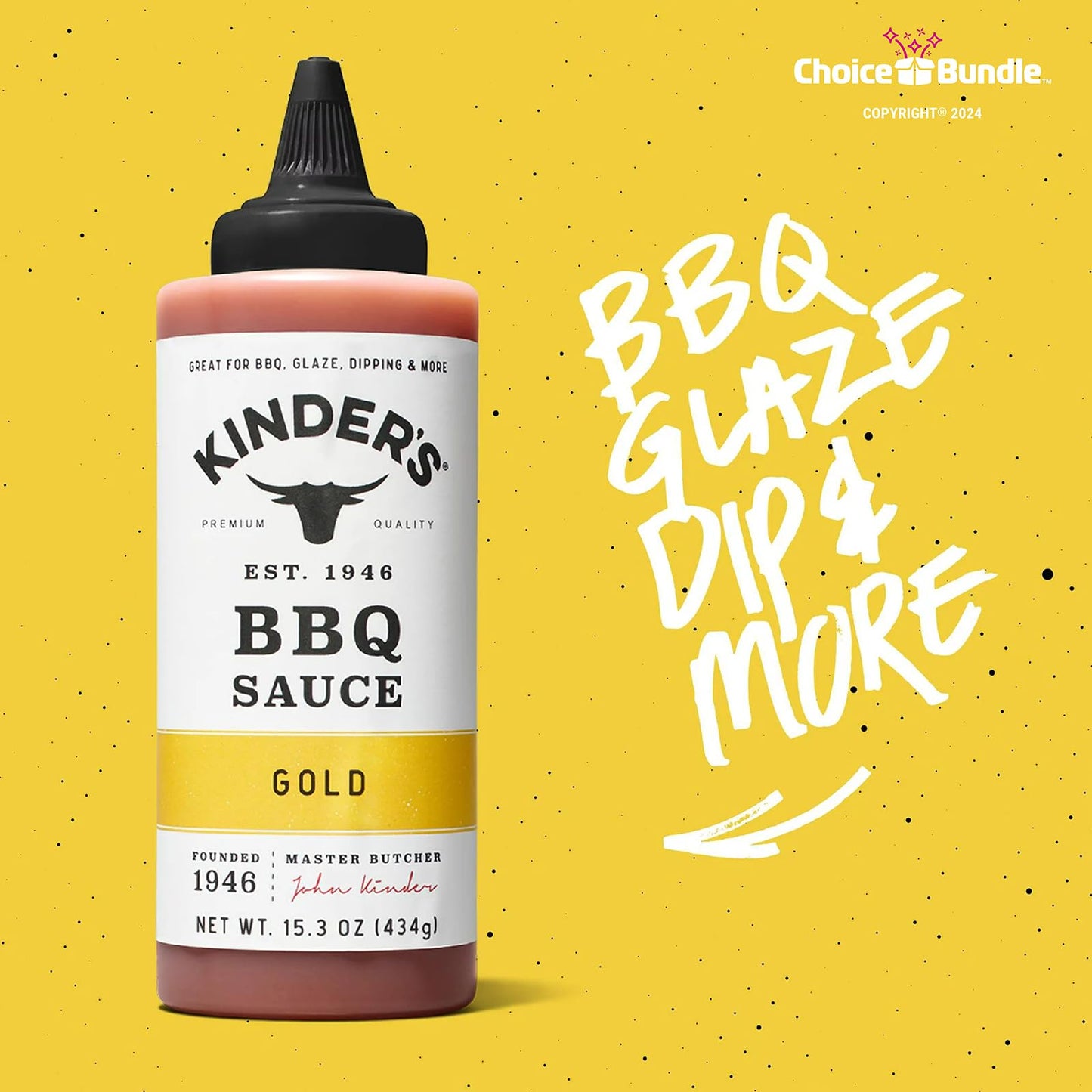 Kinder’s Gold BBQ Premium Barbecue Sauce 2 Pk (30.6 oz) Great to Dip Toss Glaze & More + Barbecue Masters & Bottle Opener (4 Items)!