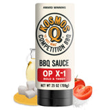 Kosmos Q New OP X-1 Secret BBQ Sauce, Award-Winning Backyard Barbecue Sauce Flavor for Ribs, Chicken, Brisket, Pork & More, Sweet & Smoky BBQ Flavor