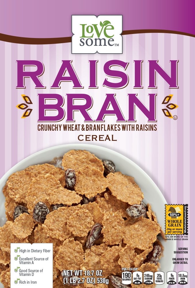 LoveSome Raisin Bran, 18.7 Ounce (Pack of 12)