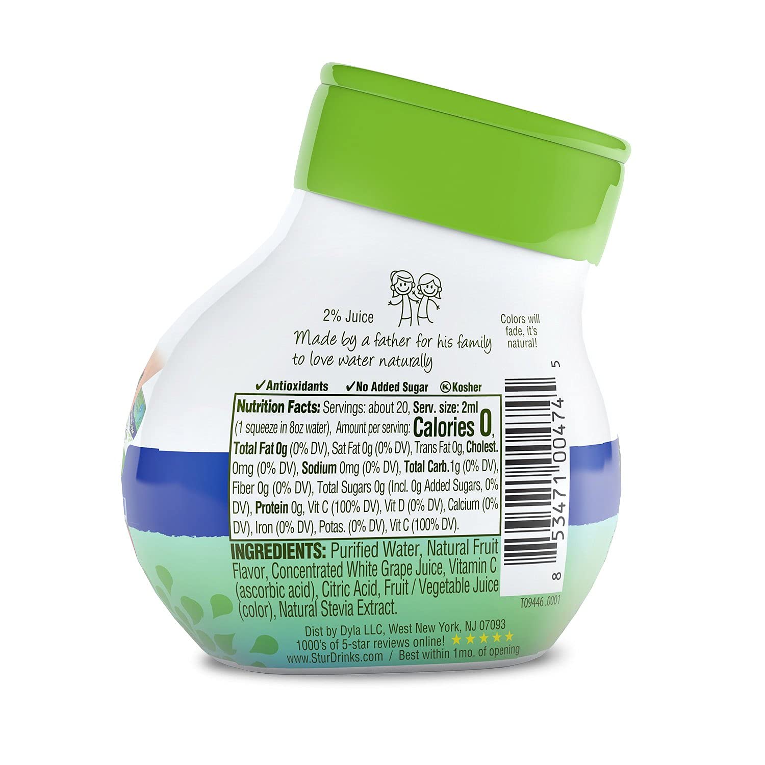 Stur Drinks - Blue & Blackberry Natural Water Enhancer Liquid Drink Mix Sugar Free Zero Calorie Vitamin C Stevia Make Your Own Fruit Infused Flavored
