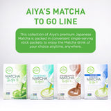 Aiya Matcha To Go Single Serve Packs - Ceremonial Grade Pure Matcha Green Tea Powder (10 Count)