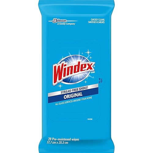 Windex Glass and Multi-Surface Cleaning Wipes, 28 Count - Pack of 3 (84 Total Wipes)