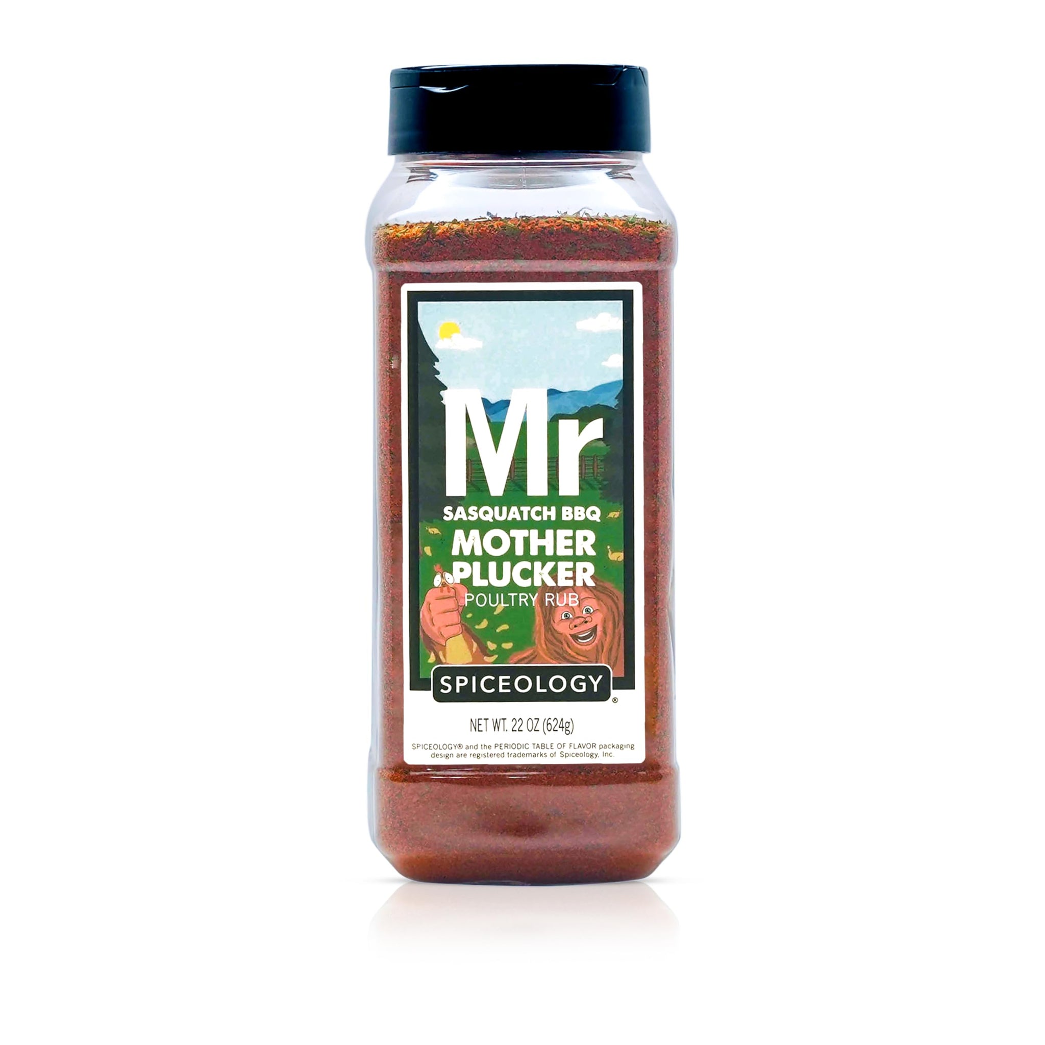 Spiceology - Sasquatch BBQ Mother Plucker - Poultry Seasoning - Use On: Chicken, Duck, Veggies, Wings, and Eggs - Sweet & Savory Barbeque Rubs, Spices