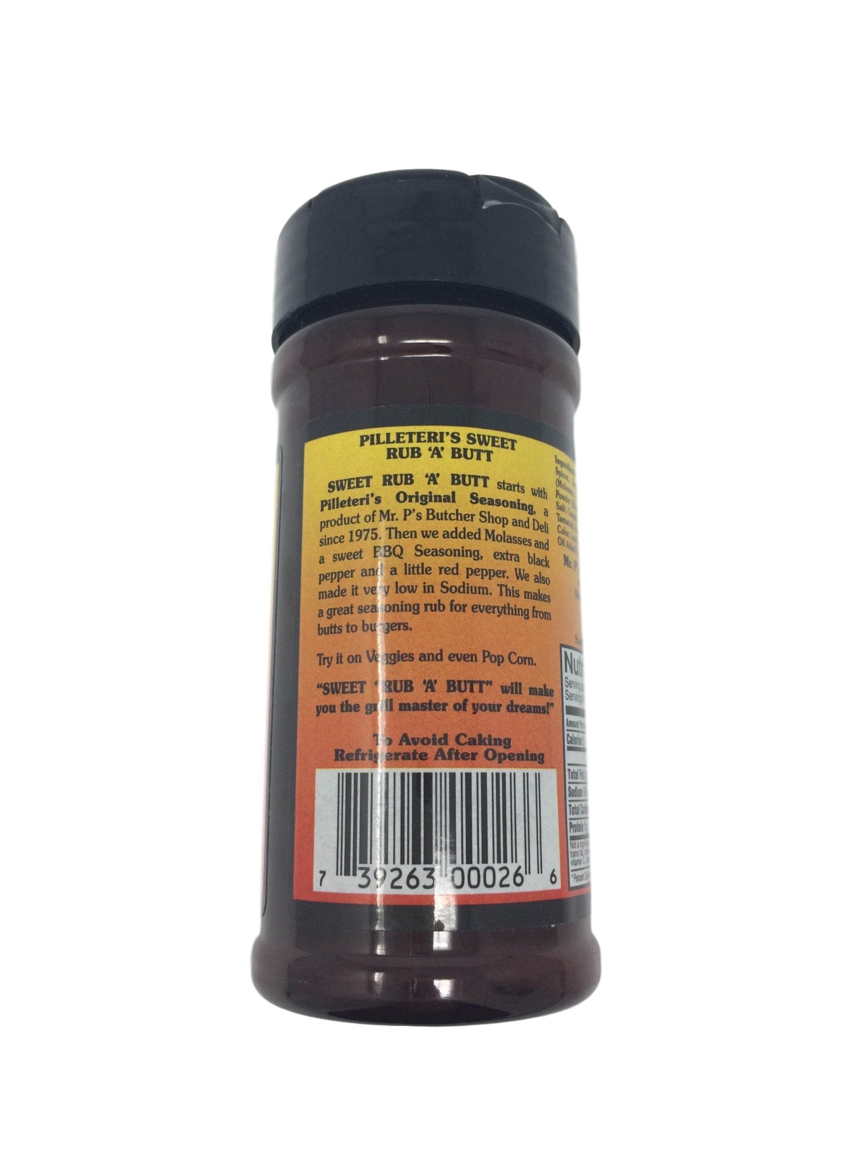 Pilleteri's Original Sweet Rub 'A' Butt Seasoning, 5 oz. Bottle