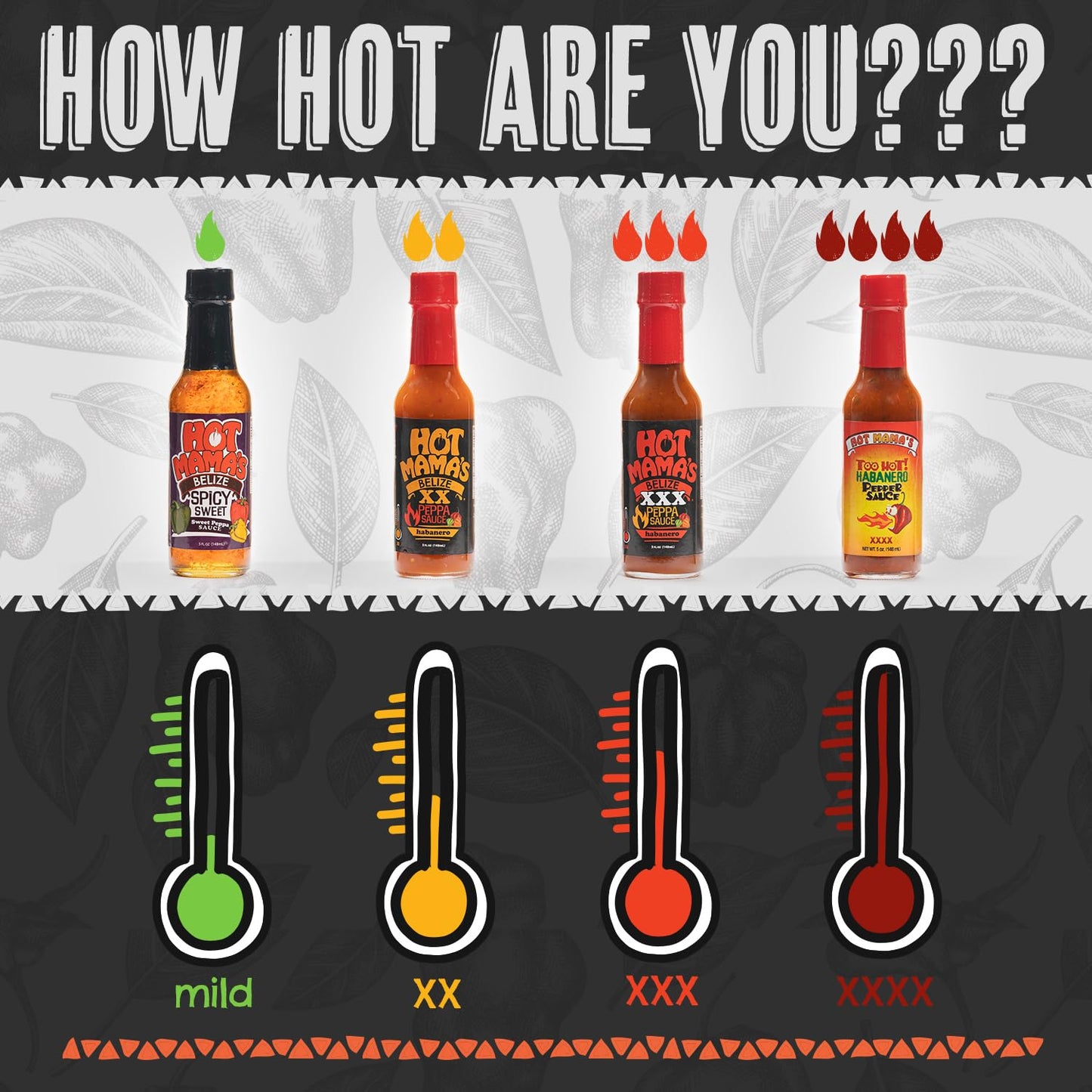 Hot Mama's Belize Sweet and Spicy Pepper Sauce - All-Naturral, No Preservatives - Non GMO - Gluten-Free, Vegan-Friendly, Fresh Ingredients - Great