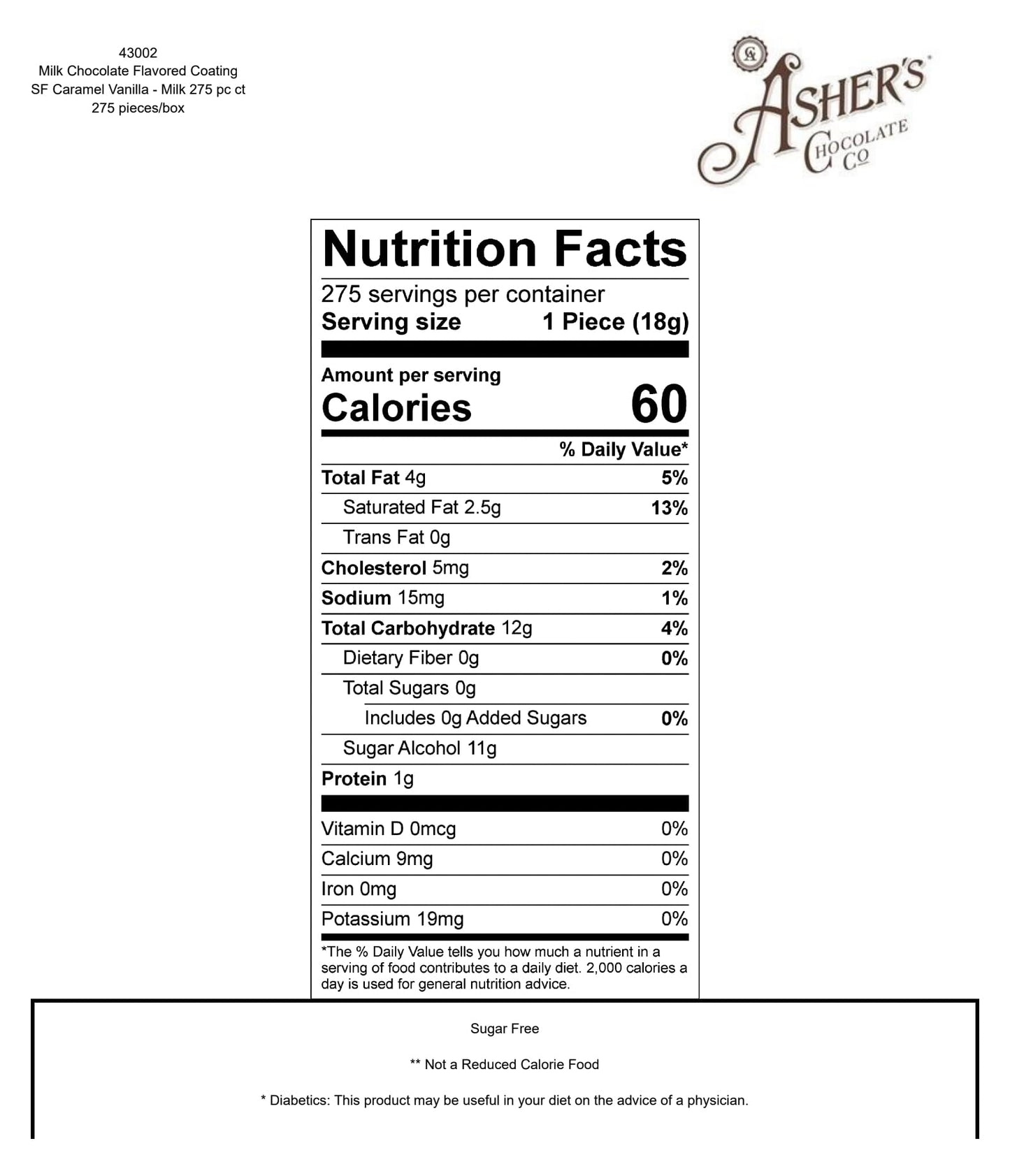 Asher's Chocolates Sugar Free Chocolate Caramels, Individually Wrapped, 10 Creamy Pieces of Caramel in Decorative Boxes, Diabetic Friendly, Gourmet