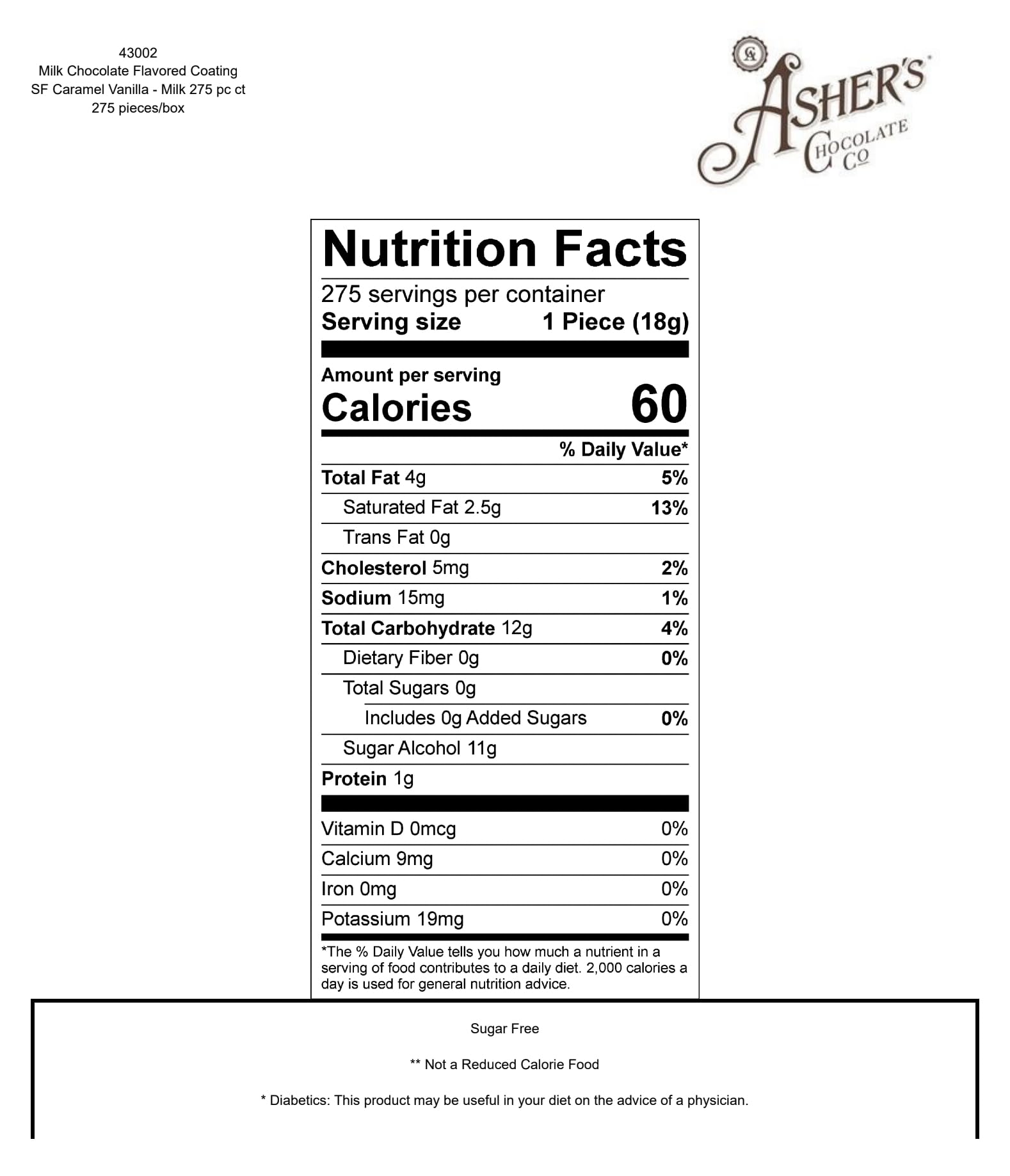 Asher's Chocolates Sugar Free Chocolate Caramels, Individually Wrapped, 10 Creamy Pieces of Caramel in Decorative Boxes, Diabetic Friendly, Gourmet