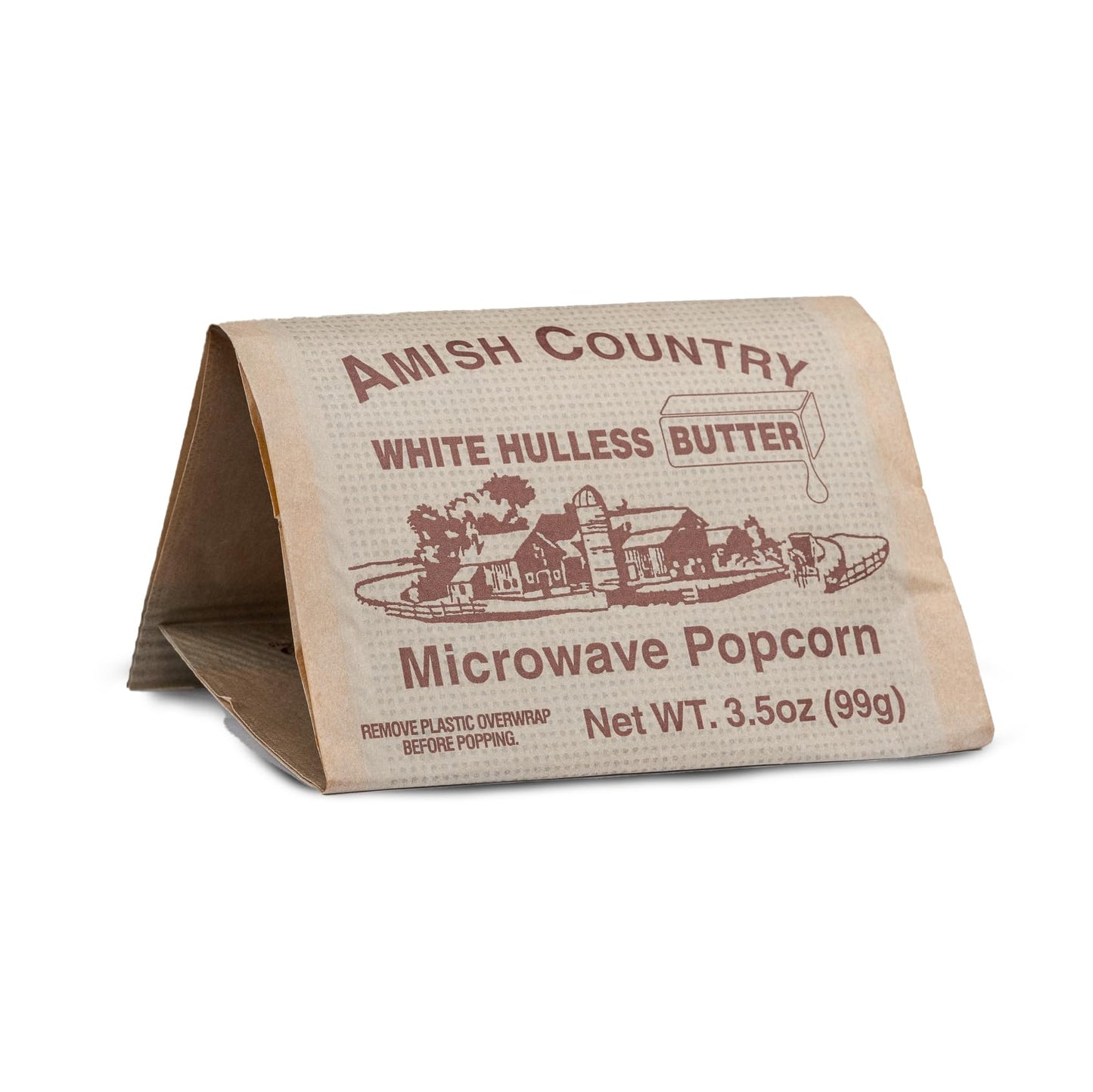 Amish Country Popcorn | Old Fashioned Microwave Popcorn | Medium White 3 Pack Butter | Non-GMO, Gluten Free, Microwaveable and Kosher (3 Bags)