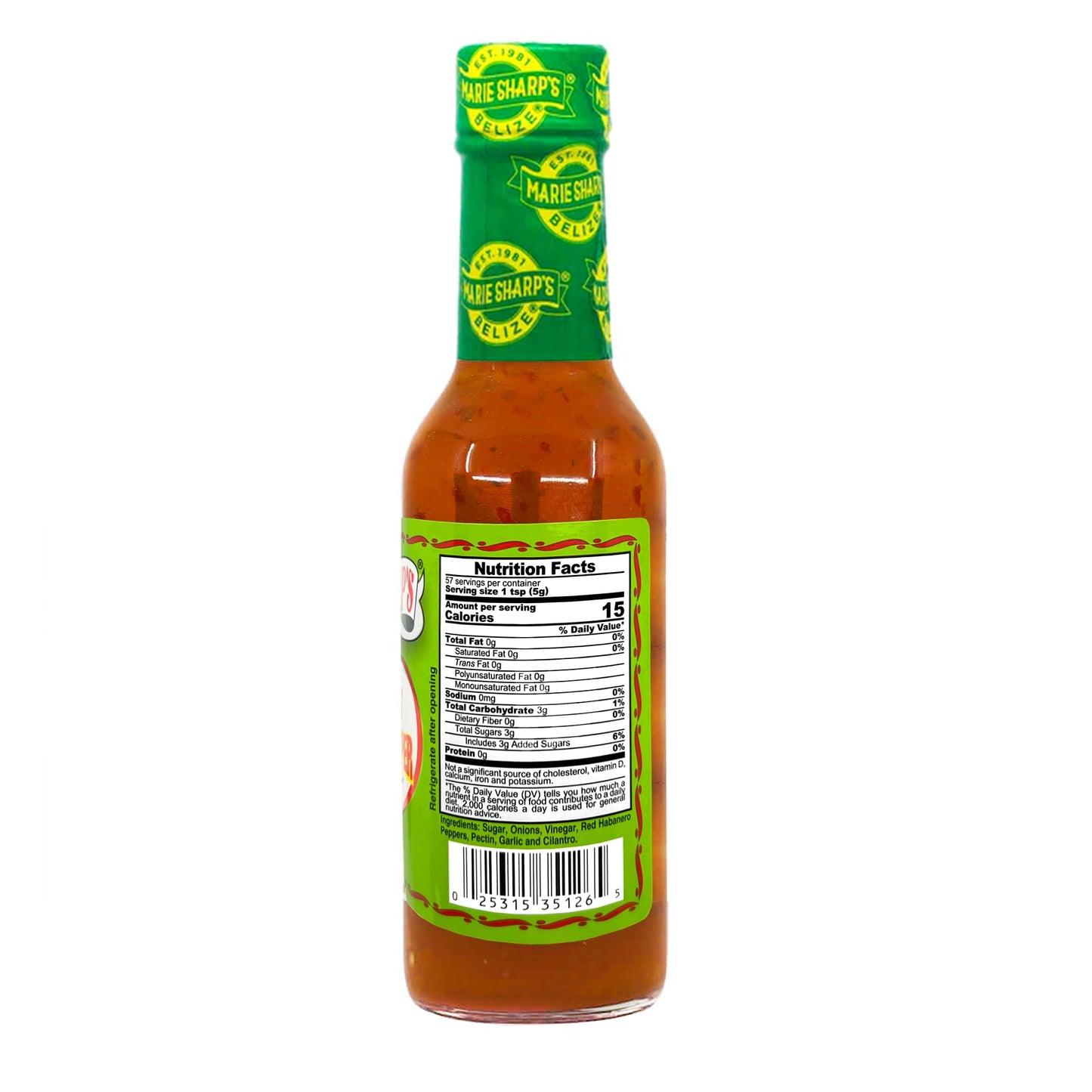 Marie Sharp’s Sweet Habanero Pepper Sauce, 10 oz | Belizean Hot Sauce with Sweet & Spicy Flavor | Perfect for Glazes, Marinades & Dips | All-Natural